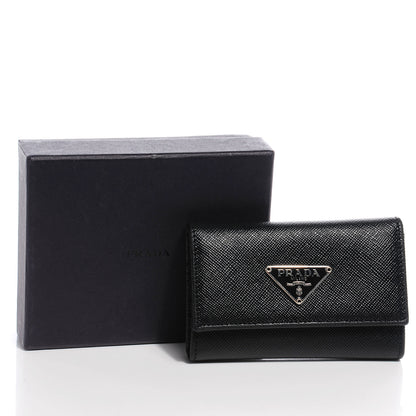 Prada Saffiano Metal 6 Key Holder Black 5 of 8