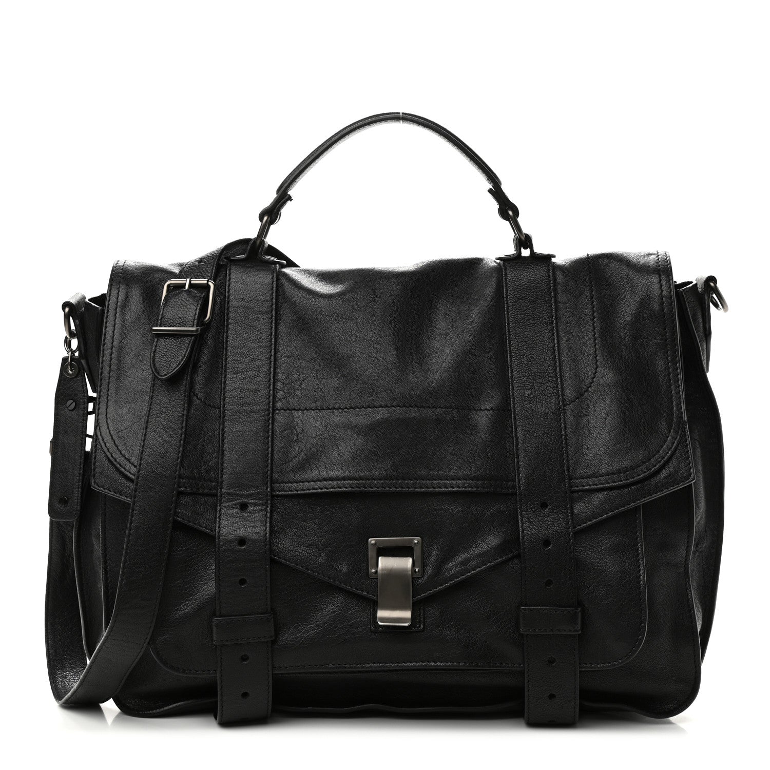 Proenza Schouler Lambskin Medium PS1 Satchel Black 1 of 14