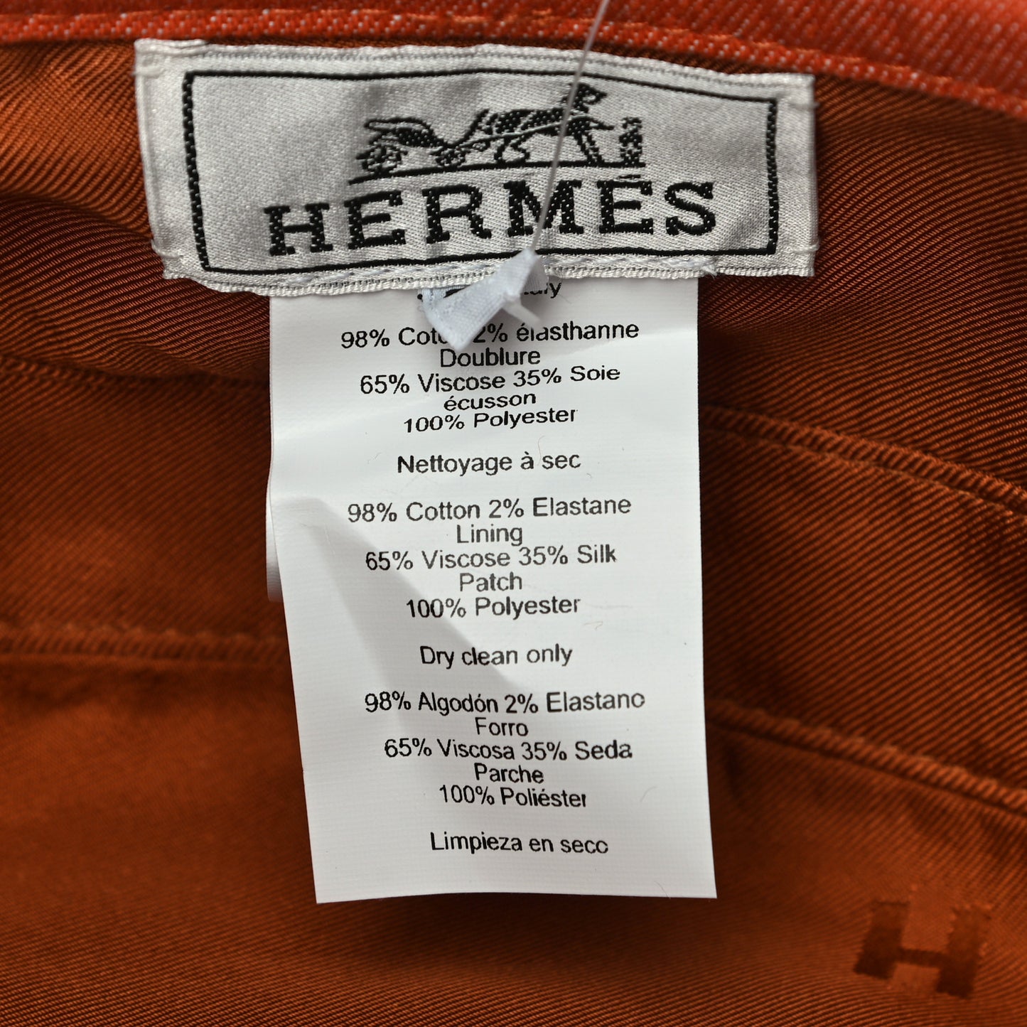 Denim Saint Honore Cliquetis Beret Hat 56 Orange Meranti