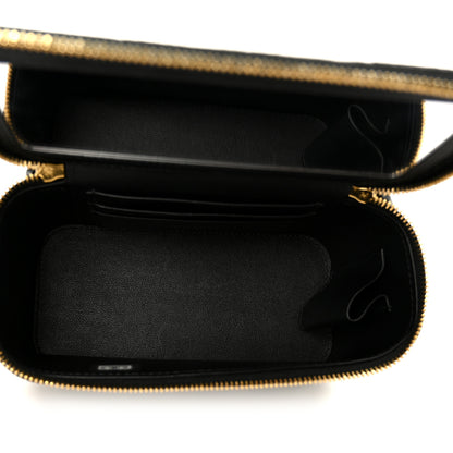 Chanel Grained Lambskin Quilted Small Vanity Case With Chain Black 5 of 11