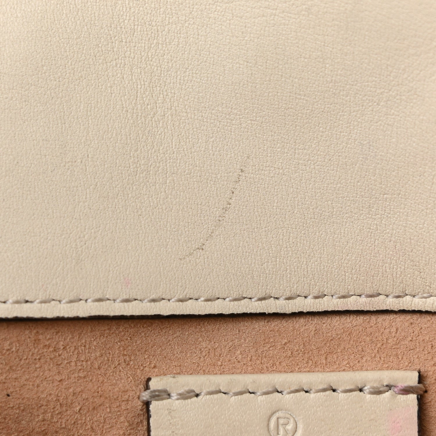 Gucci Calfskin Matelasse Super Mini GG Marmont Shoulder Bag White 14 of 17