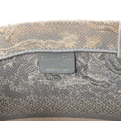 Christian Dior Canvas Embroidered Medium Dioriviera Toile De Jouy Reverse Book Tote Gray 6 of 12