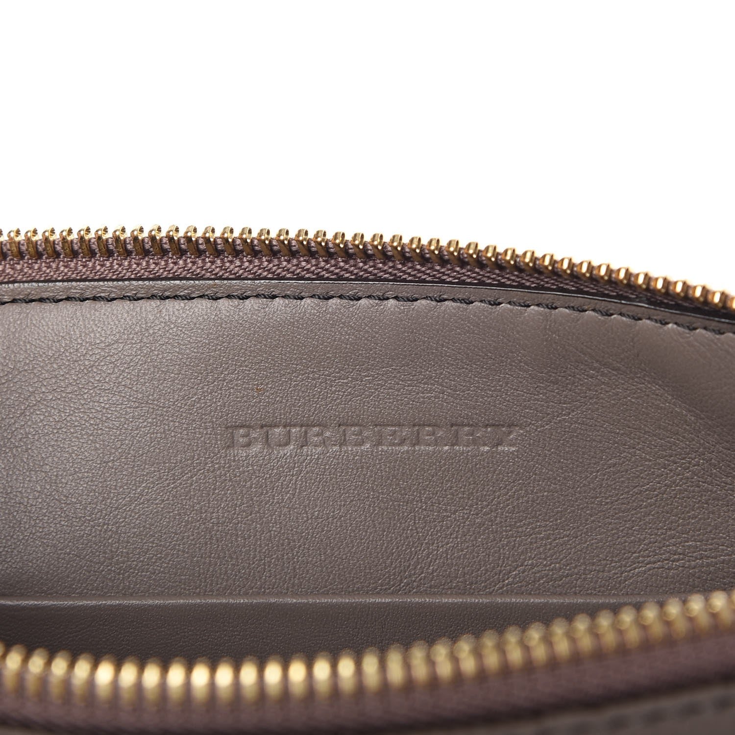 Burberry House Check Derby Peyton Crossbody Clutch Bag Thistle Grey 6 of 8