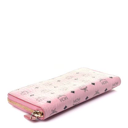 MCM Visetos Large Zip Around Wallet Pink 4 of 11