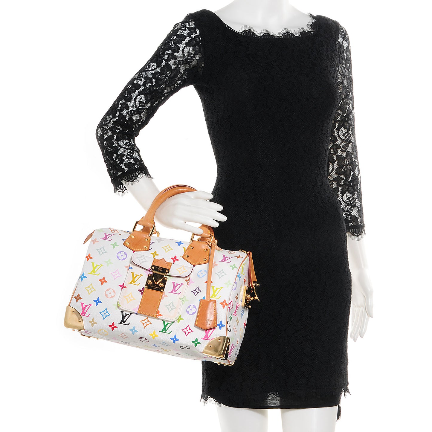 Monogram Multicolor Speedy 30 White