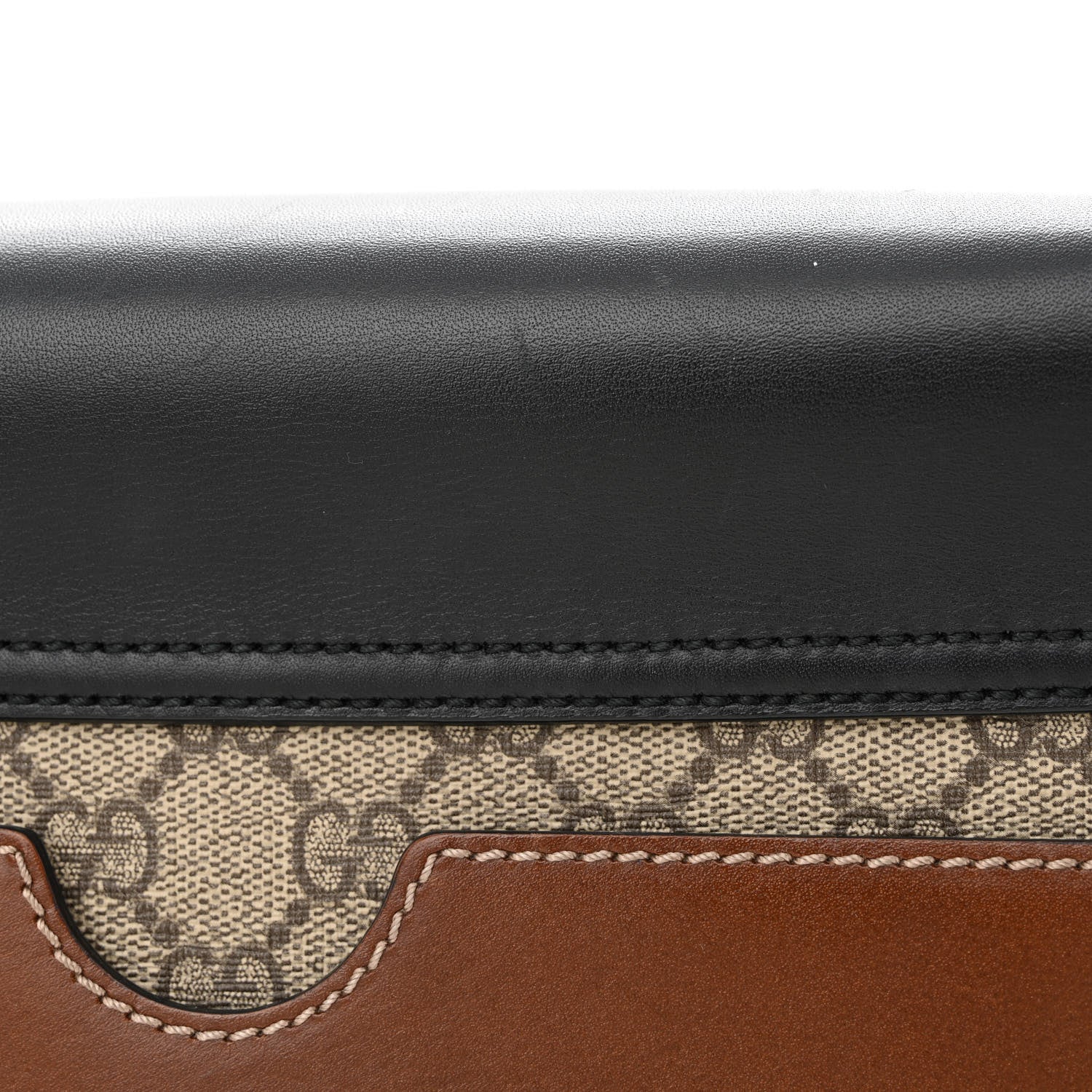 Gucci GG Supreme Monogram Calfskin Medium Padlock Shoulder Bag Beige Black Cuir 15 of 16