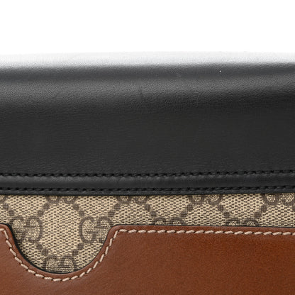 Gucci GG Supreme Monogram Calfskin Medium Padlock Shoulder Bag Beige Black Cuir 15 of 16