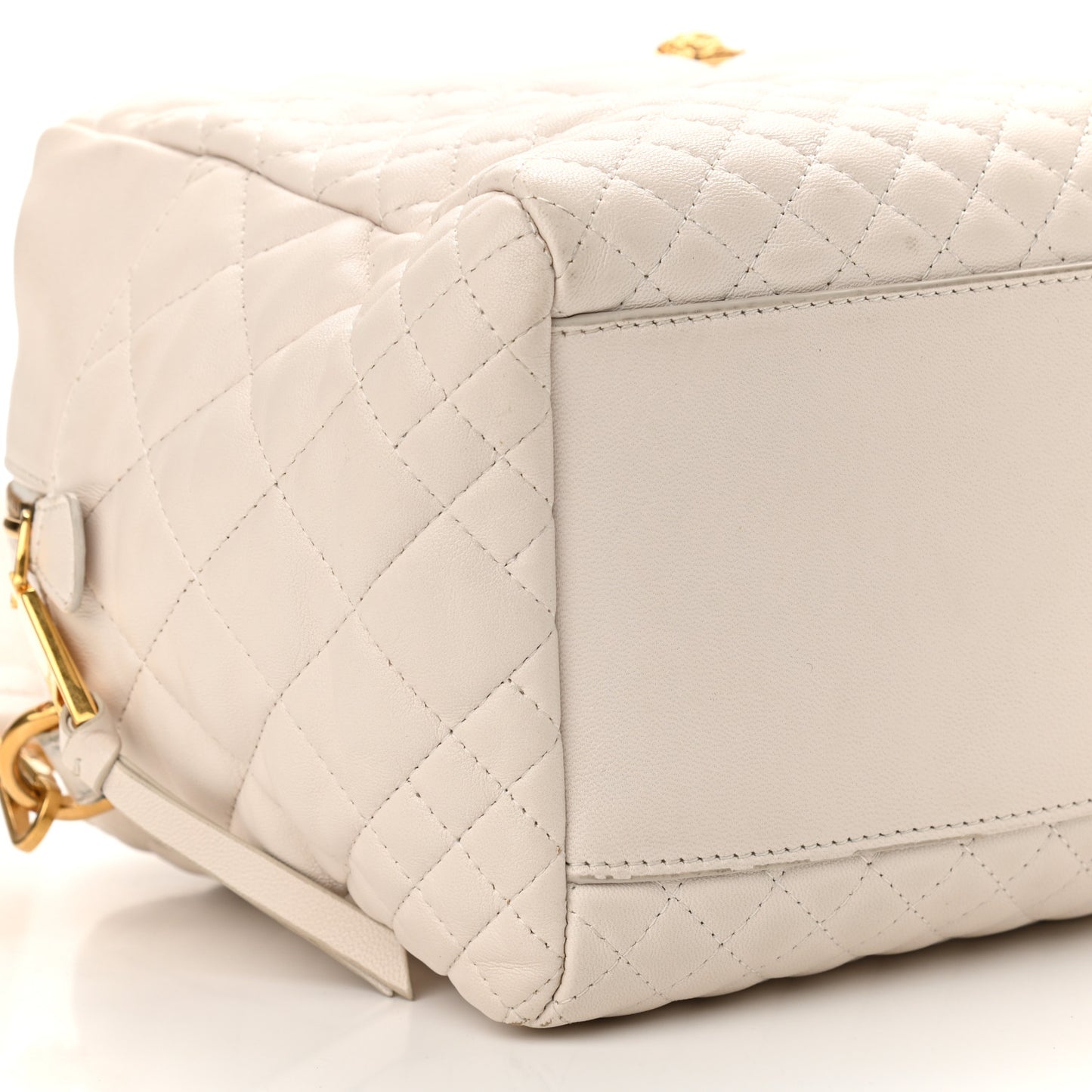 Nappa Quilted Icon Bowler White