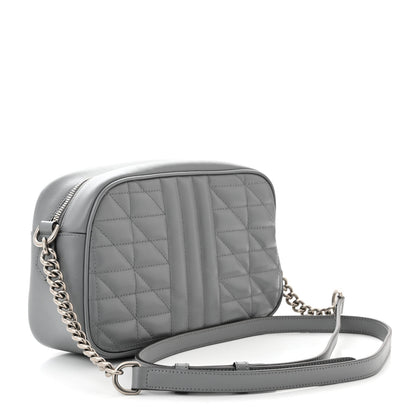 Gucci Calfskin Matelasse Aria Small GG Marmont Chain Shoulder Bag Deep Grey 3 of 10