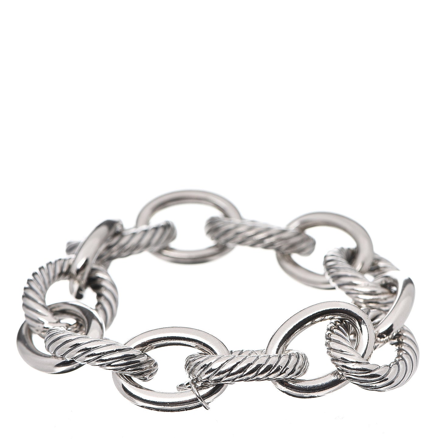 Sterling Silver 17mm Extra Large Oval Link Bracelet