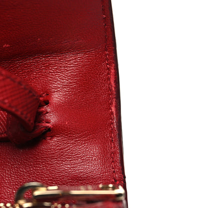 Prada Saffiano Fiocco Bow Flap Wallet Fuoco 13 of 13