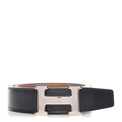 Hermes Box Togo 32mm H Belt 95 Black Gold 1 of 7