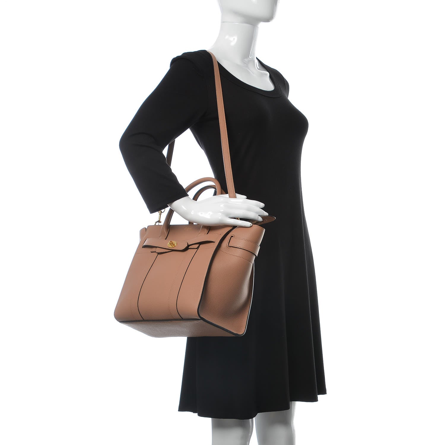 Mulberry Small Classic Grain Small Bayswater Zip Tote Blush 3 of 8