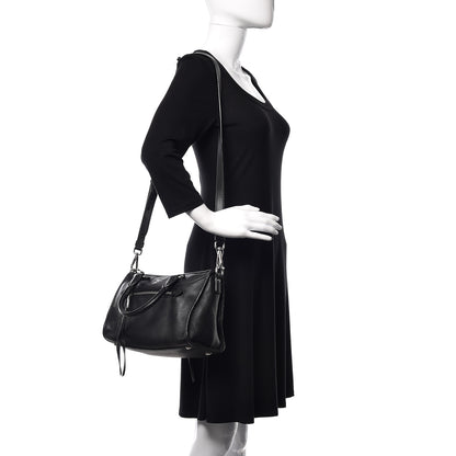 Prada Vitello Daino Shopping Satchel Black 2 of 11