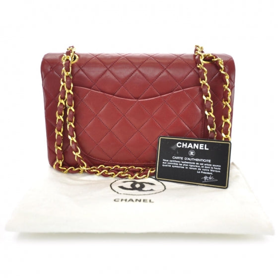 Chanel Lambskin Quilted Small Double Flap Red 3 of 9