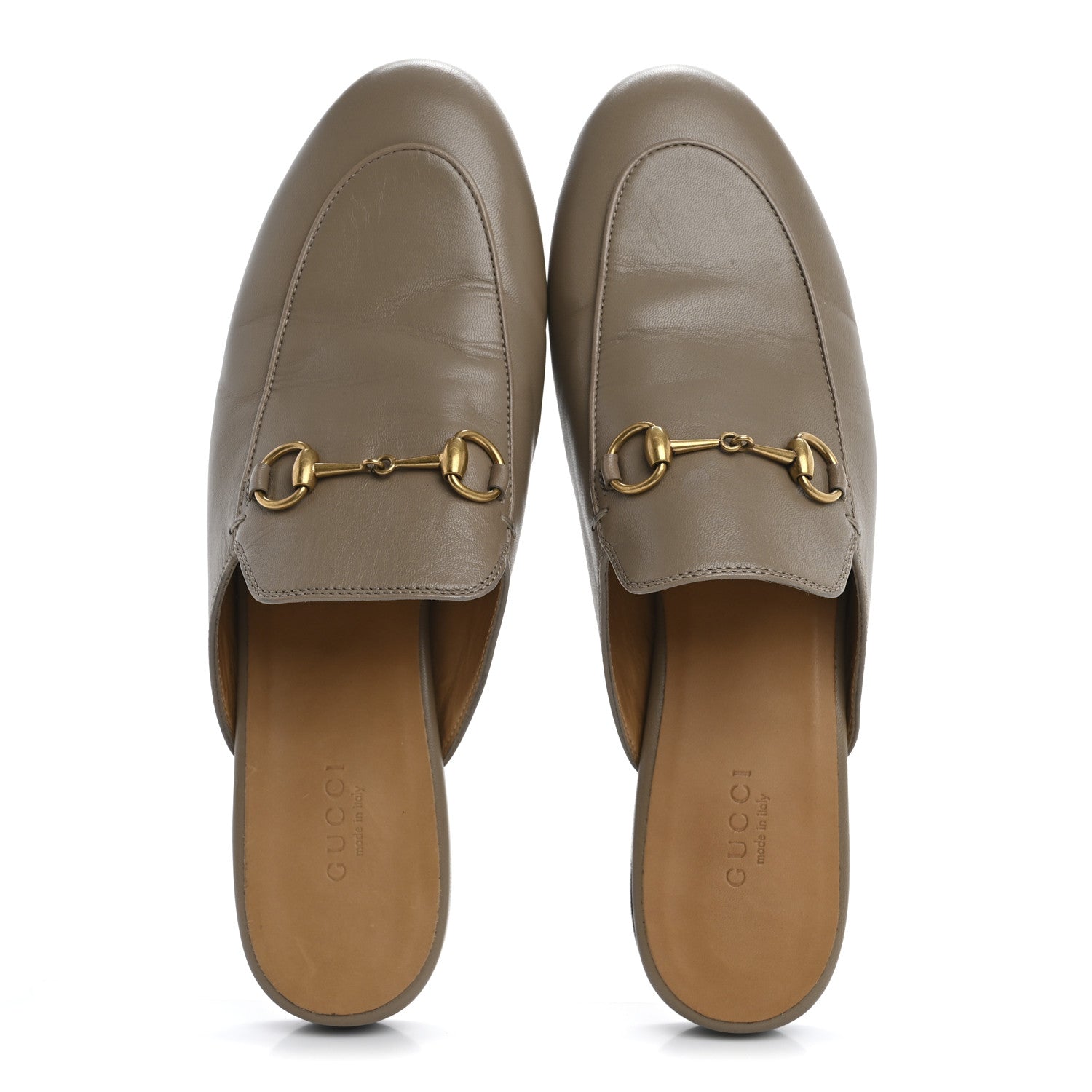 Gucci Malaga Kid Womens Princetown Slippers 38 Mud 2 of 9