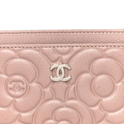 Chanel Goatskin Camellia Embossed Card Holder Light Pink 9 of 15
