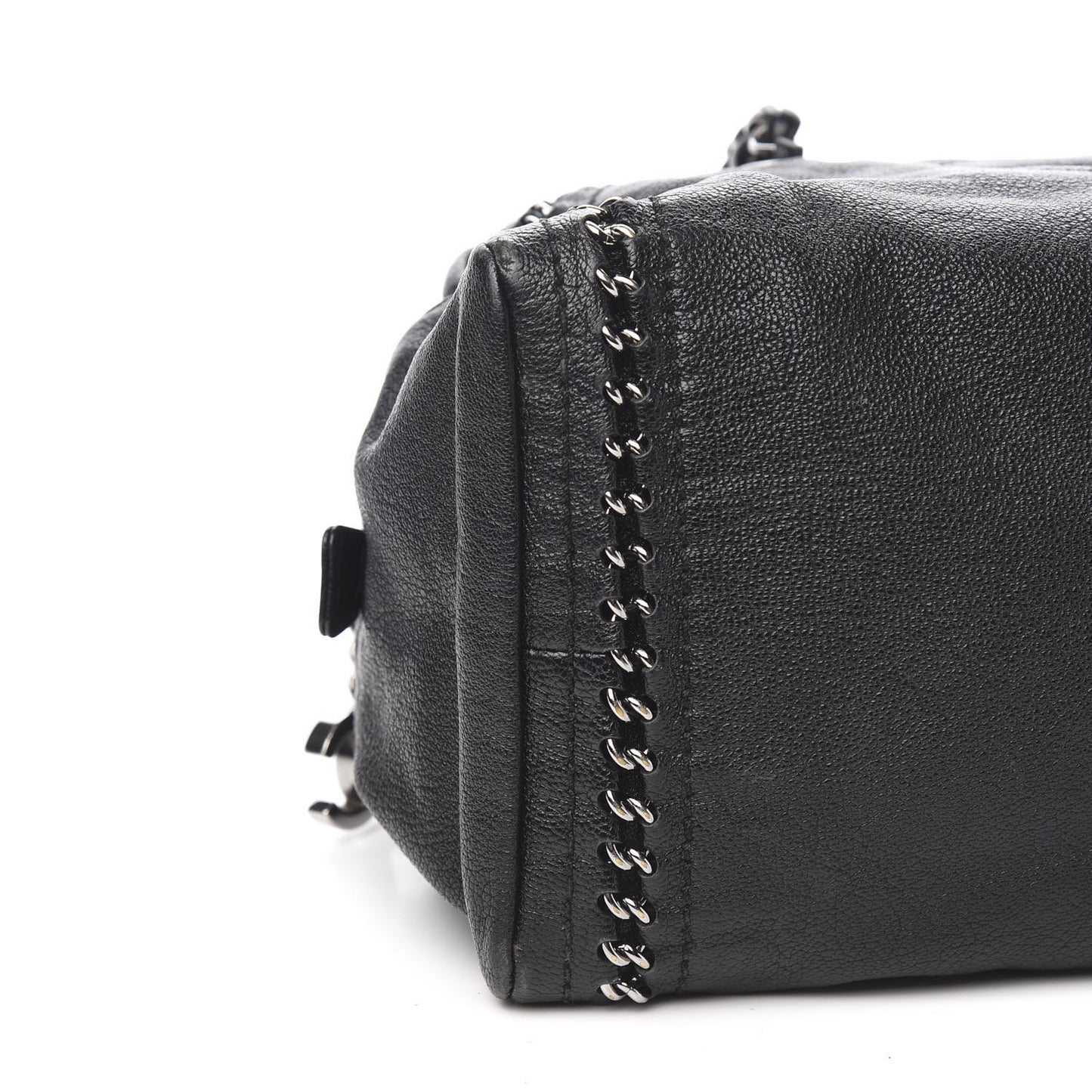 Goatskin Medium Luxe Ligne Bowler Black