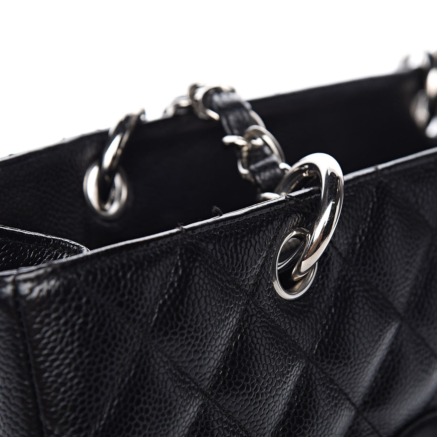 Caviar Quilted Grand Shopping Tote GST Black