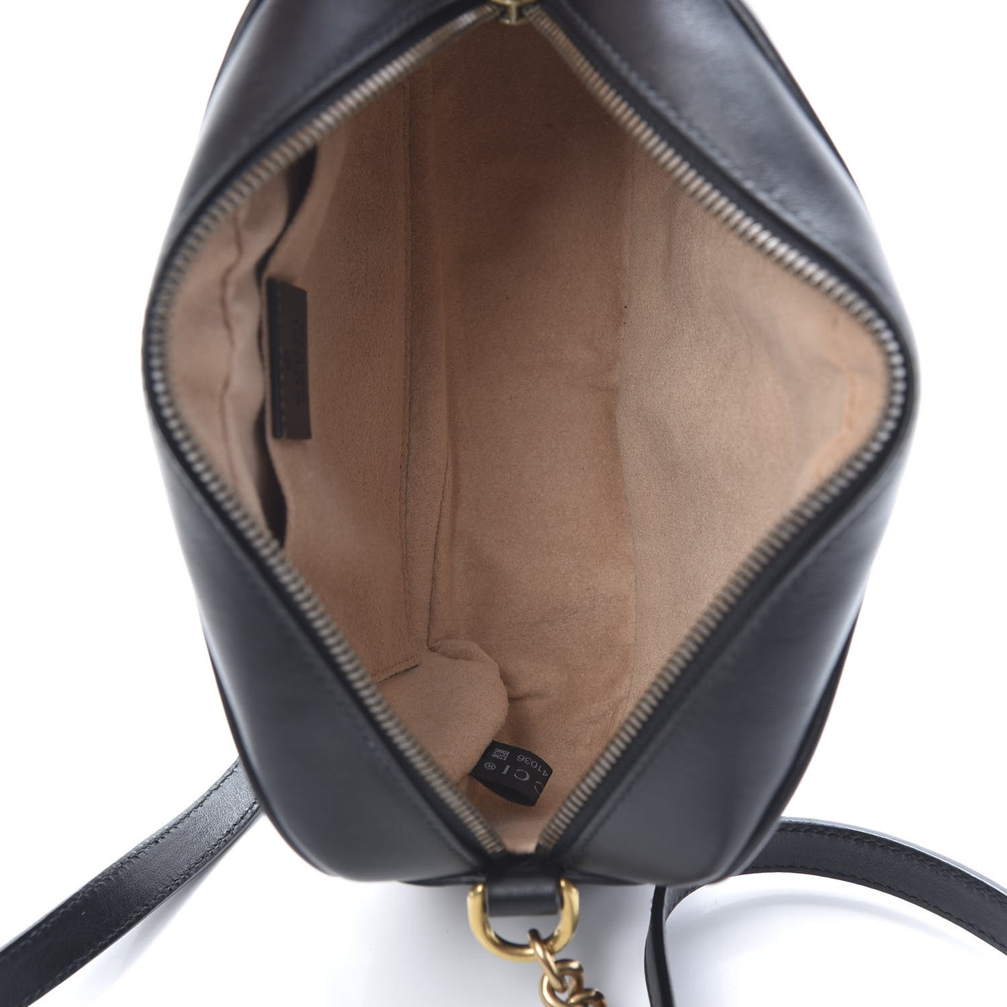 Calfskin Matelasse Small GG Marmont Chain Shoulder Bag Black