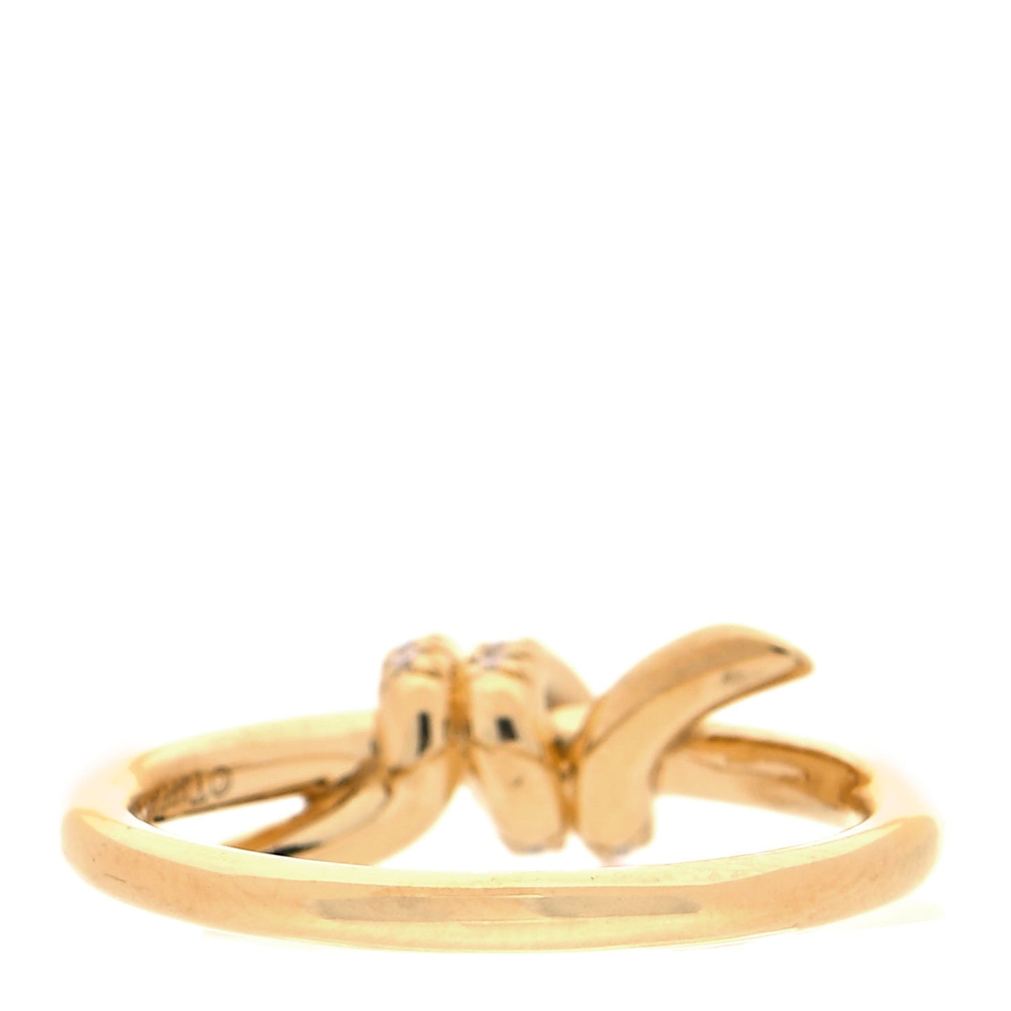 18K Yellow Gold Diamond Small Knot Ring 47 4