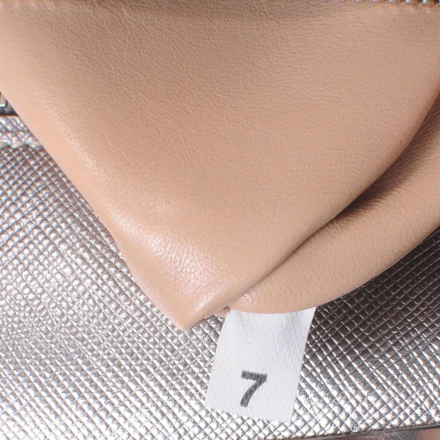 Prada Saffiano 50s Car Clutch Silver 9 of 10