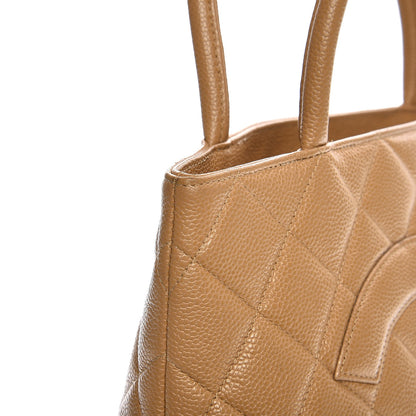 Chanel Caviar Quilted Medallion Tote Beige 13 of 14
