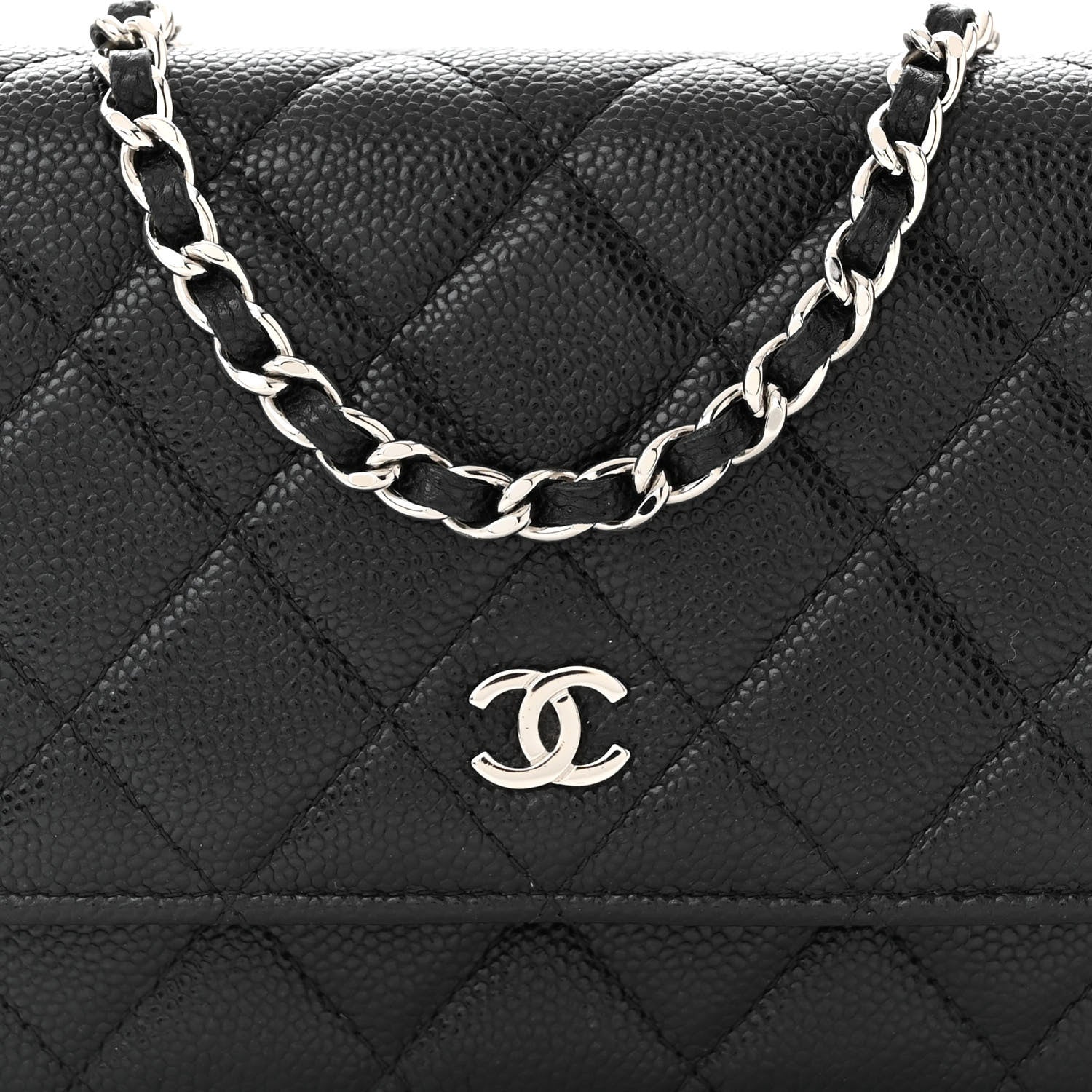 Chanel Caviar Quilted Mini Wallet On Chain WOC Black 8 of 11