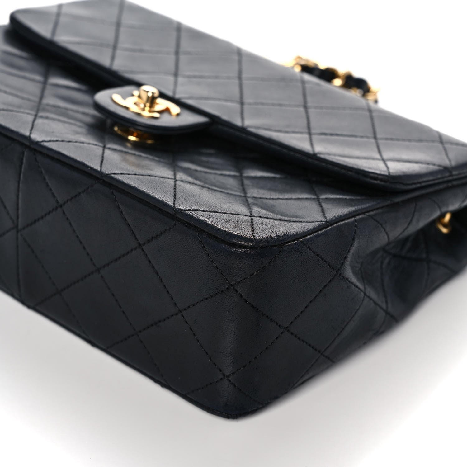 Chanel Lambskin Quilted Mini Square Flap Black 11 of 14