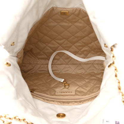 Chanel Shiny Calfskin Quilted Small Chanel 22 White 6 of 11