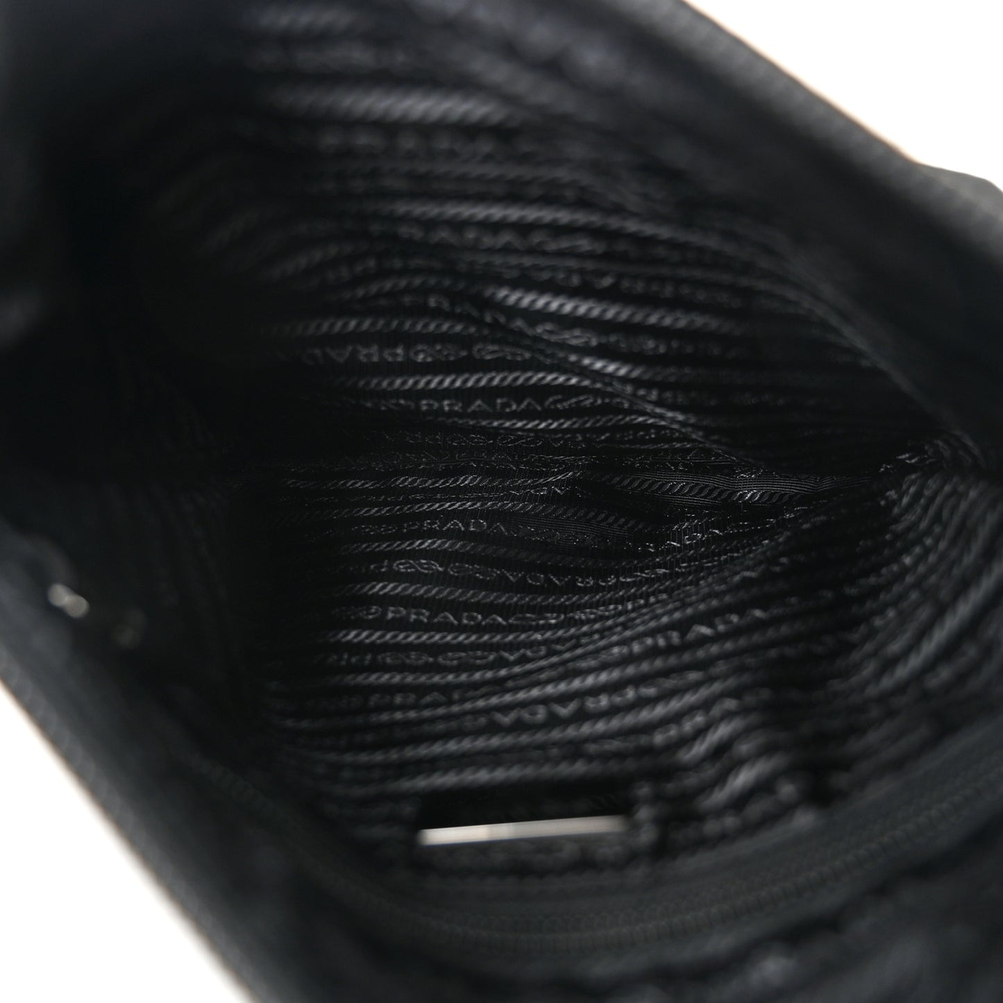 Tessuto Nylon Saffiano Flat Messenger Bag Black