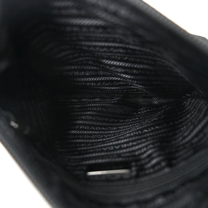 Prada Tessuto Nylon Saffiano Flat Messenger Bag Black 5 of 10