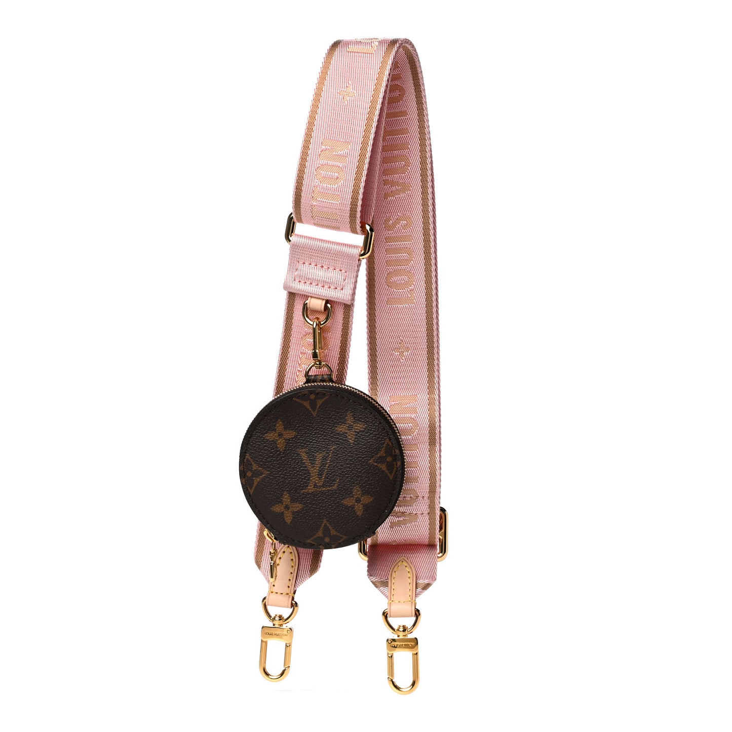 Monogram Multi Pochette Accessories Bandouliere Shoulder Strap Rose Clair