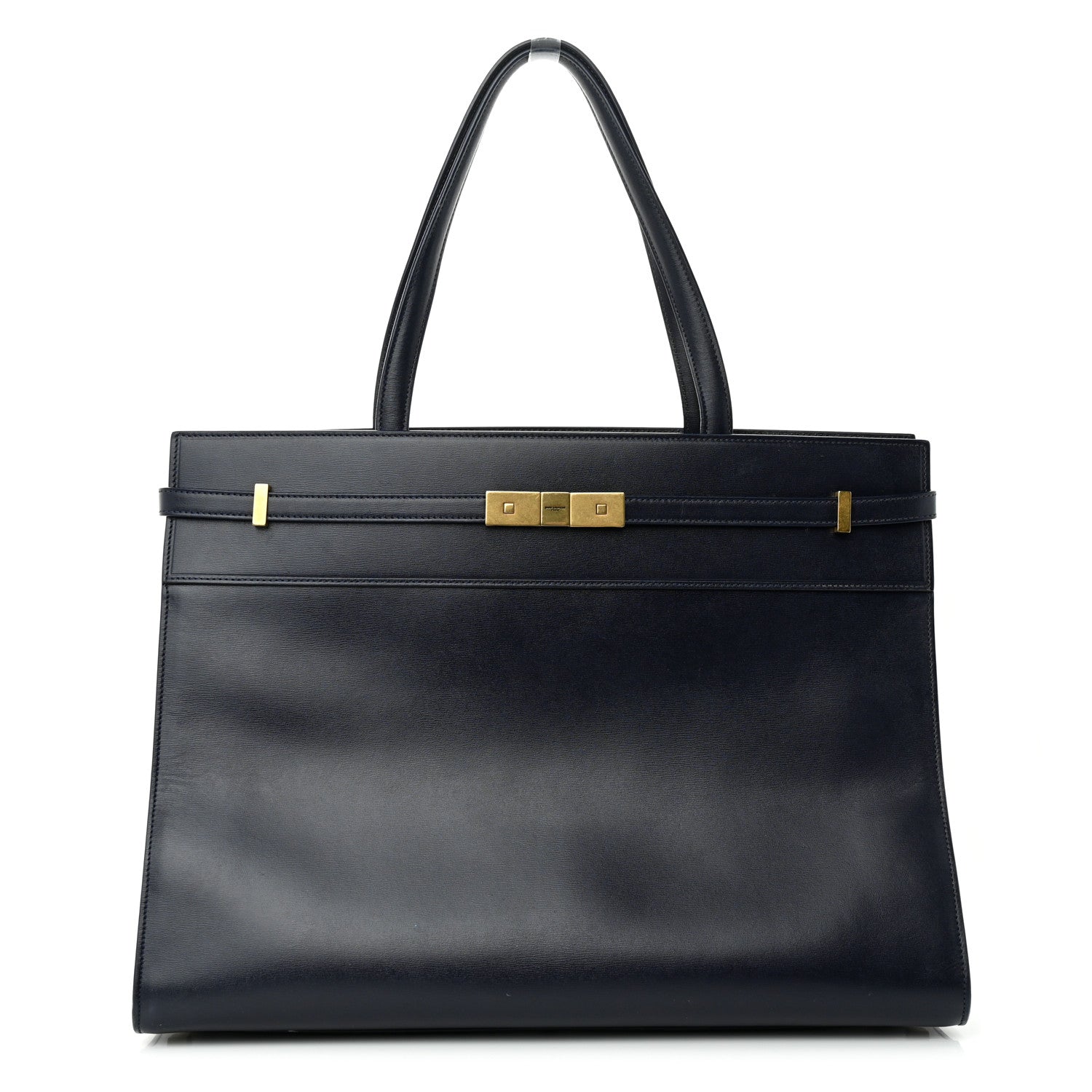 Saint Laurent Calfskin Medium Manhattan Shopper Tote Dark Notte 1 of 20