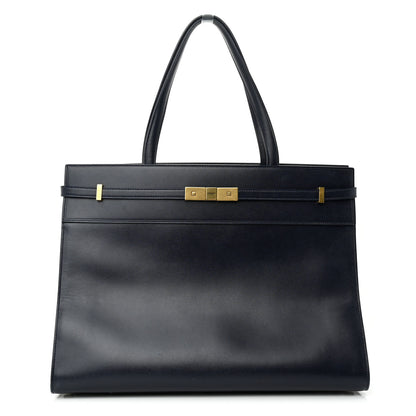 Saint Laurent Calfskin Medium Manhattan Shopper Tote Dark Notte 1 of 20