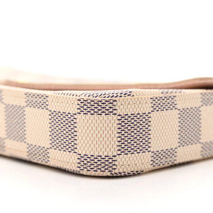 Louis Vuitton Damier Azur Pochette Felicie Chain Wallet Rose Ballerine 11 of 12