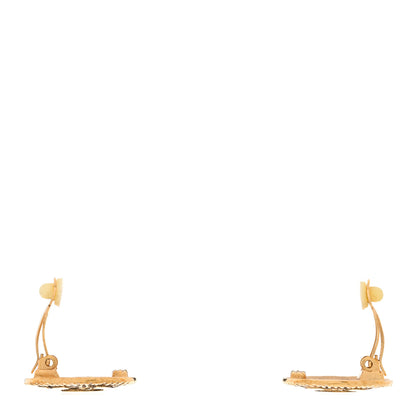 Chanel Round CC Clip On Earrings Gold 3 of 5