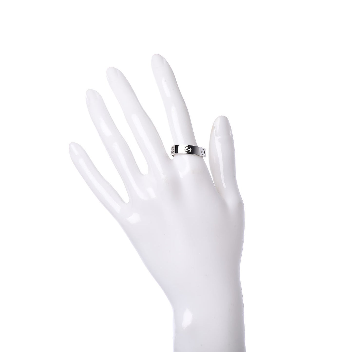 18K White Gold 5.5mm LOVE Ring 61 9.5