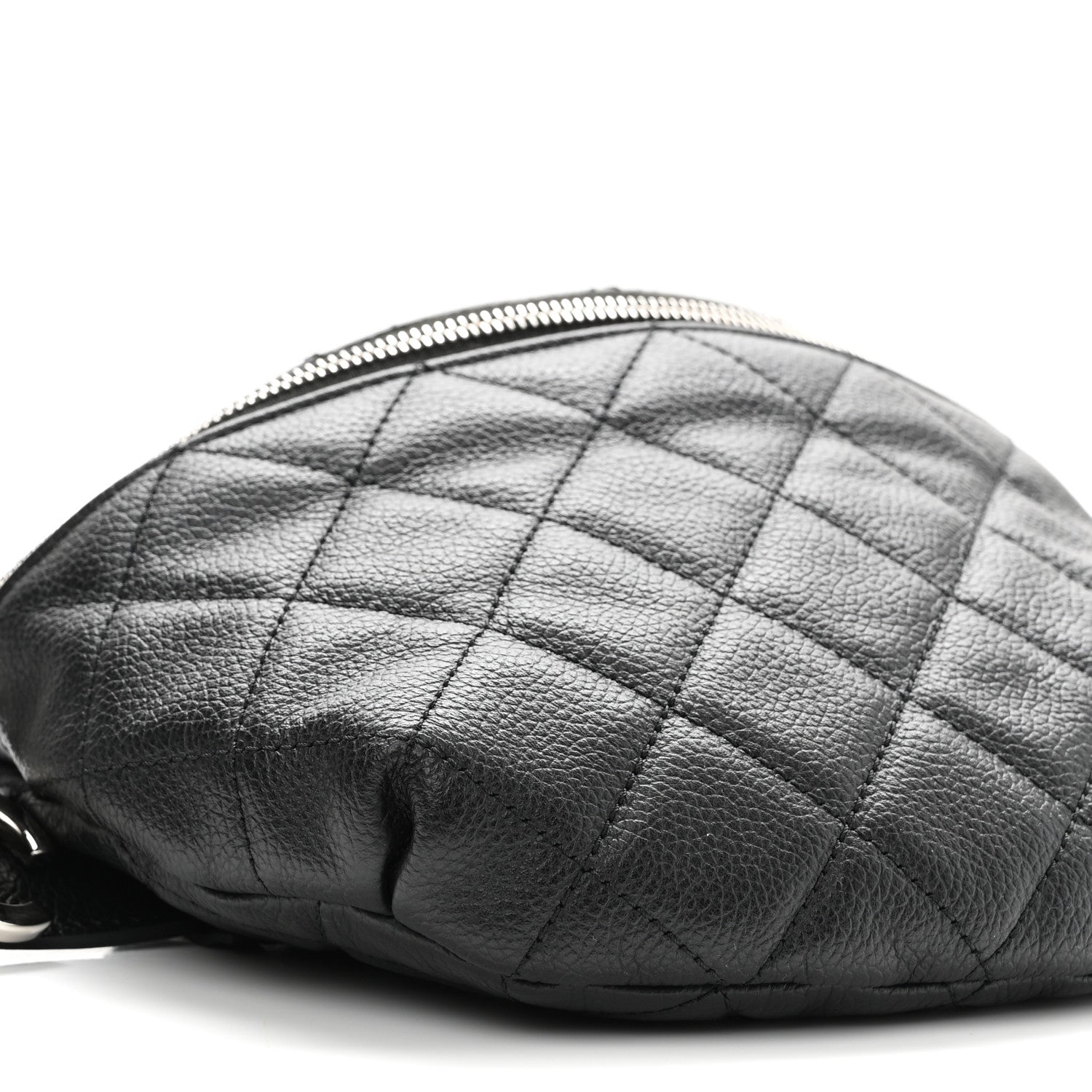 Chanel Grained Calfskin Quilted Waist Belt Bag Black 9 of 10