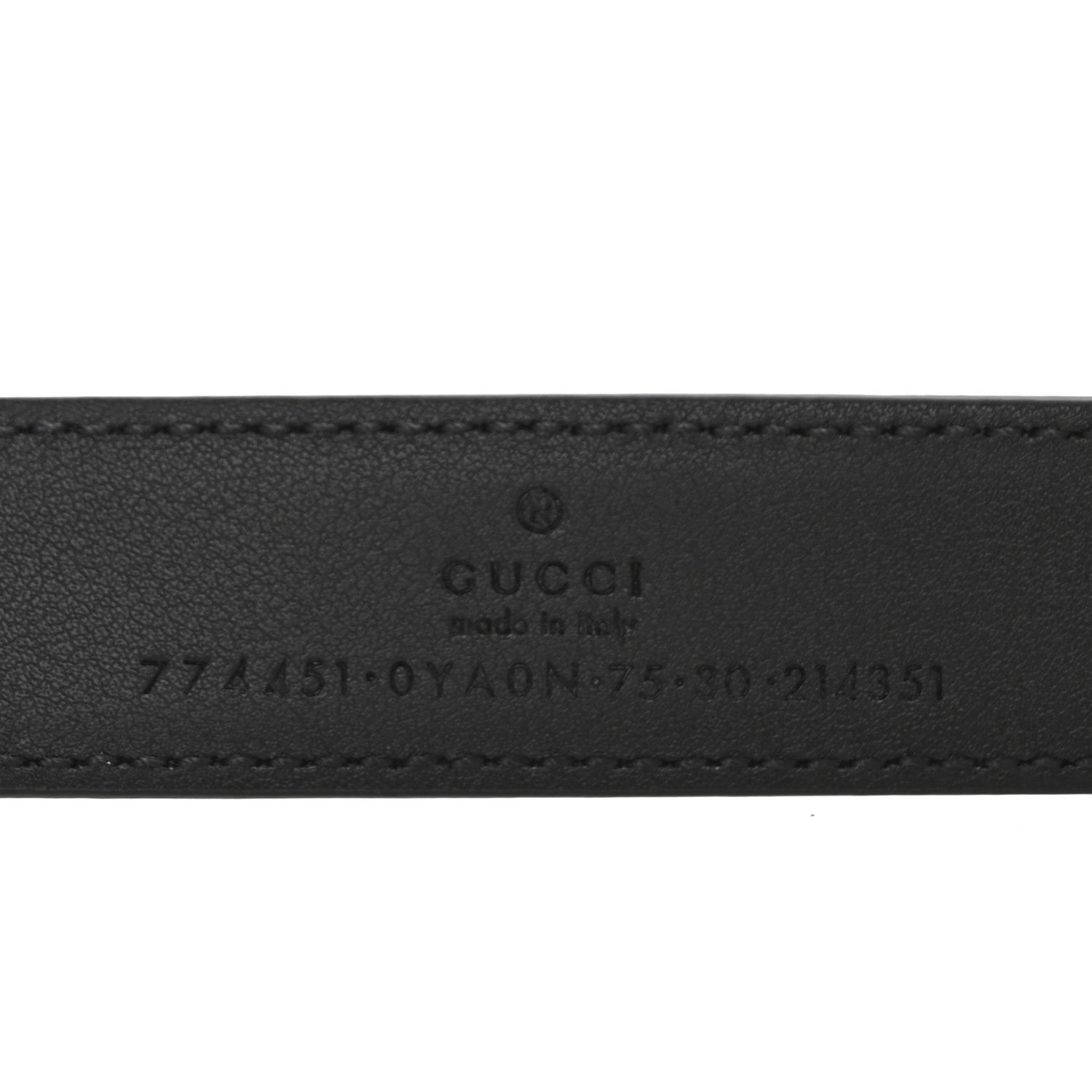 Gucci Calfskin Interlocking G Belt 75 30 Black 3 of 6