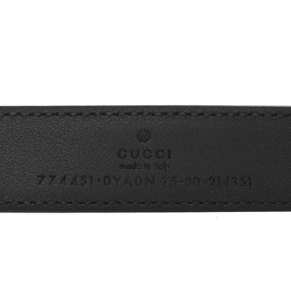 Gucci Calfskin Interlocking G Belt 75 30 Black 3 of 6