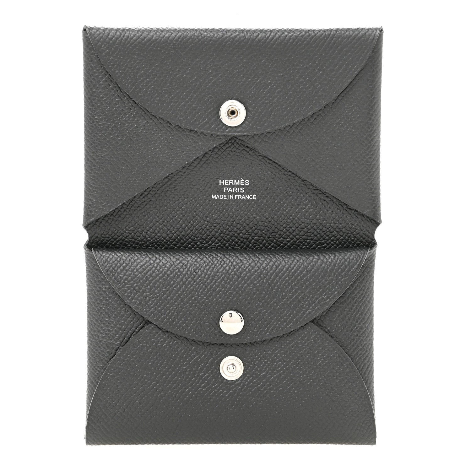 Hermes Epsom Calvi Duo Card Case Black 5 of 8