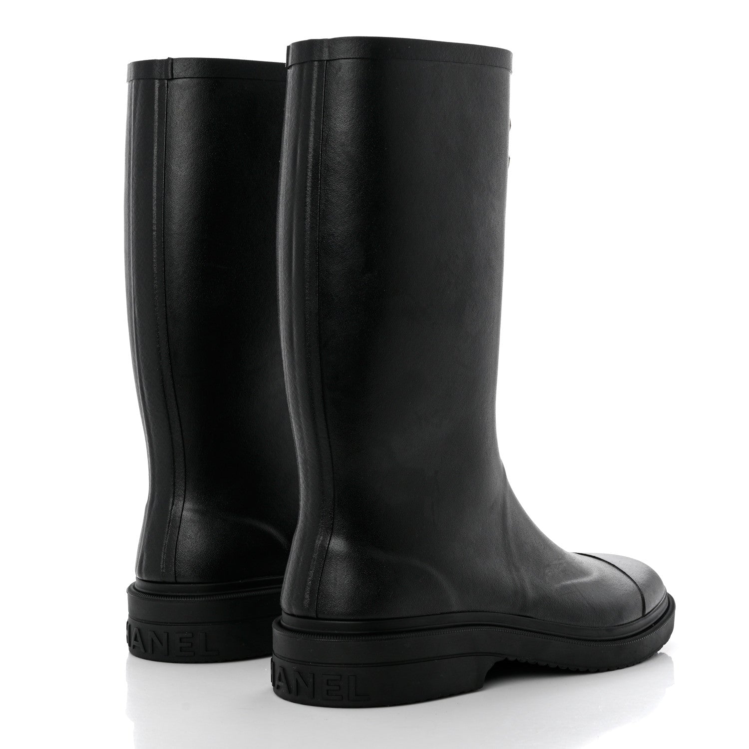 Chanel Caoutchouk CC High Boots 42 Black 4 of 7