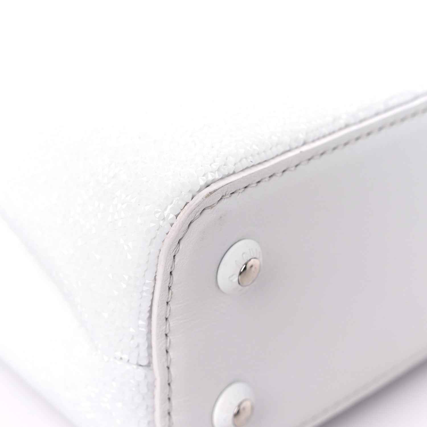 Louis Vuitton Swarovski Calfskin Capucines Mini White 9 of 18