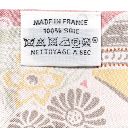Hermes Silk Bingata Twilly Vieux Rose Vert De Eau 4 of 4