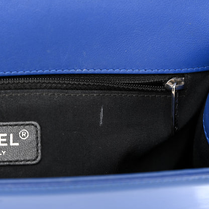 Chanel Patent Calfskin Quilted New Medium Plexiglass Boy Flap Blue 8 of 18