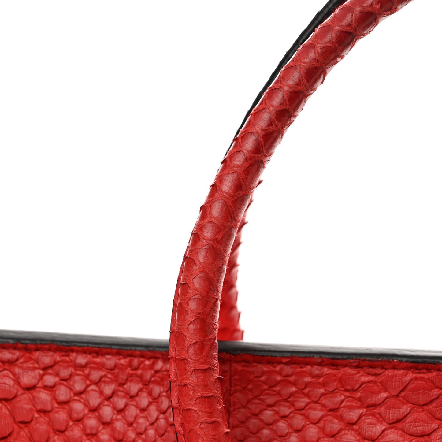 Snakeskin Small Tie Knot Tote Red