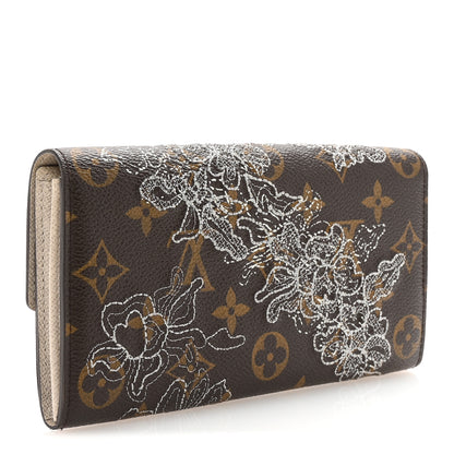 Louis Vuitton Monogram Dentelle Sarah Wallet Silver 3 of 7