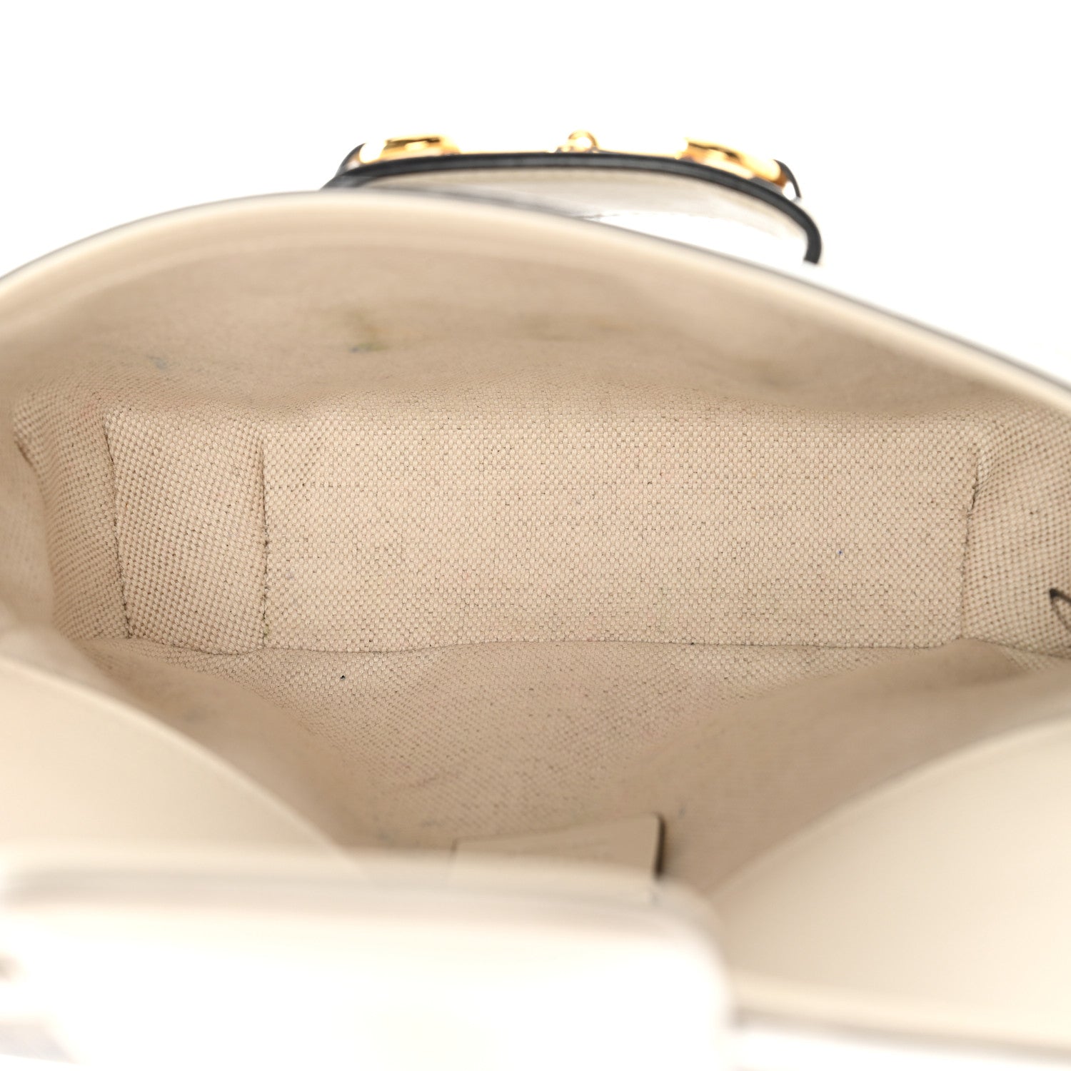 Gucci GG Supreme Monogram Web Mini Horsebit 1955 Shoulder Bag Beige Mystic White 4 of 13