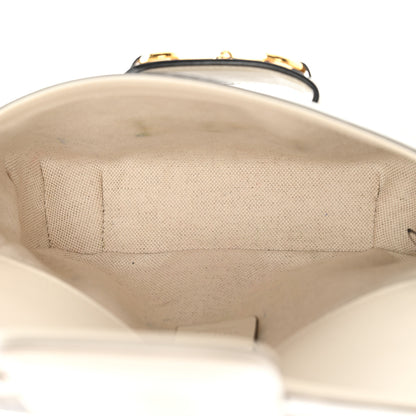 Gucci GG Supreme Monogram Web Mini Horsebit 1955 Shoulder Bag Beige Mystic White 4 of 13